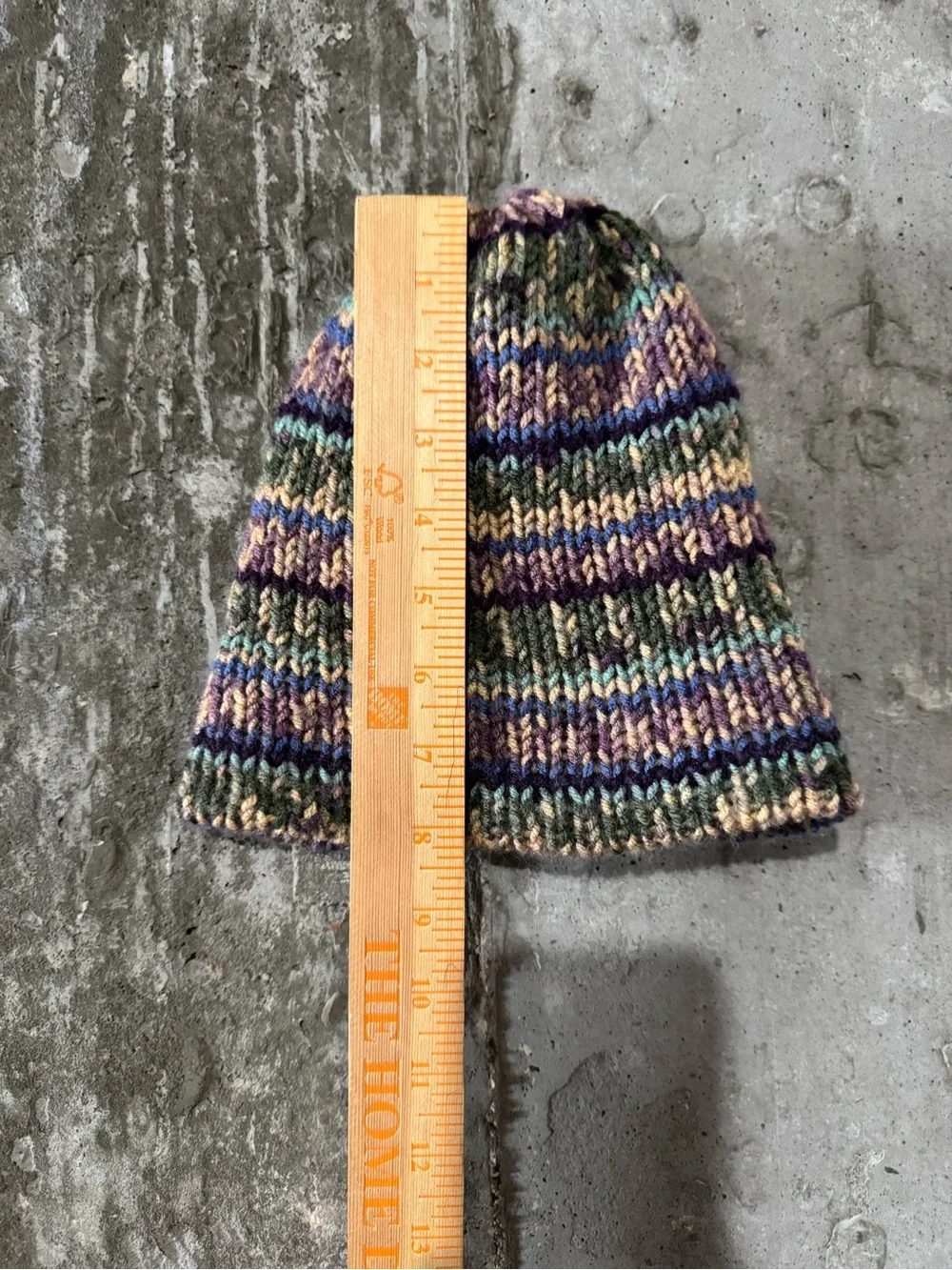 Multicolor Striped Knit Beanie Hat